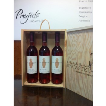 Caja regalo tres vinos (madera)